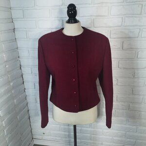 Pendleton Woolen Mills Ladies Size 16 100% Virgin Wool Burgundy Vintage Blazer